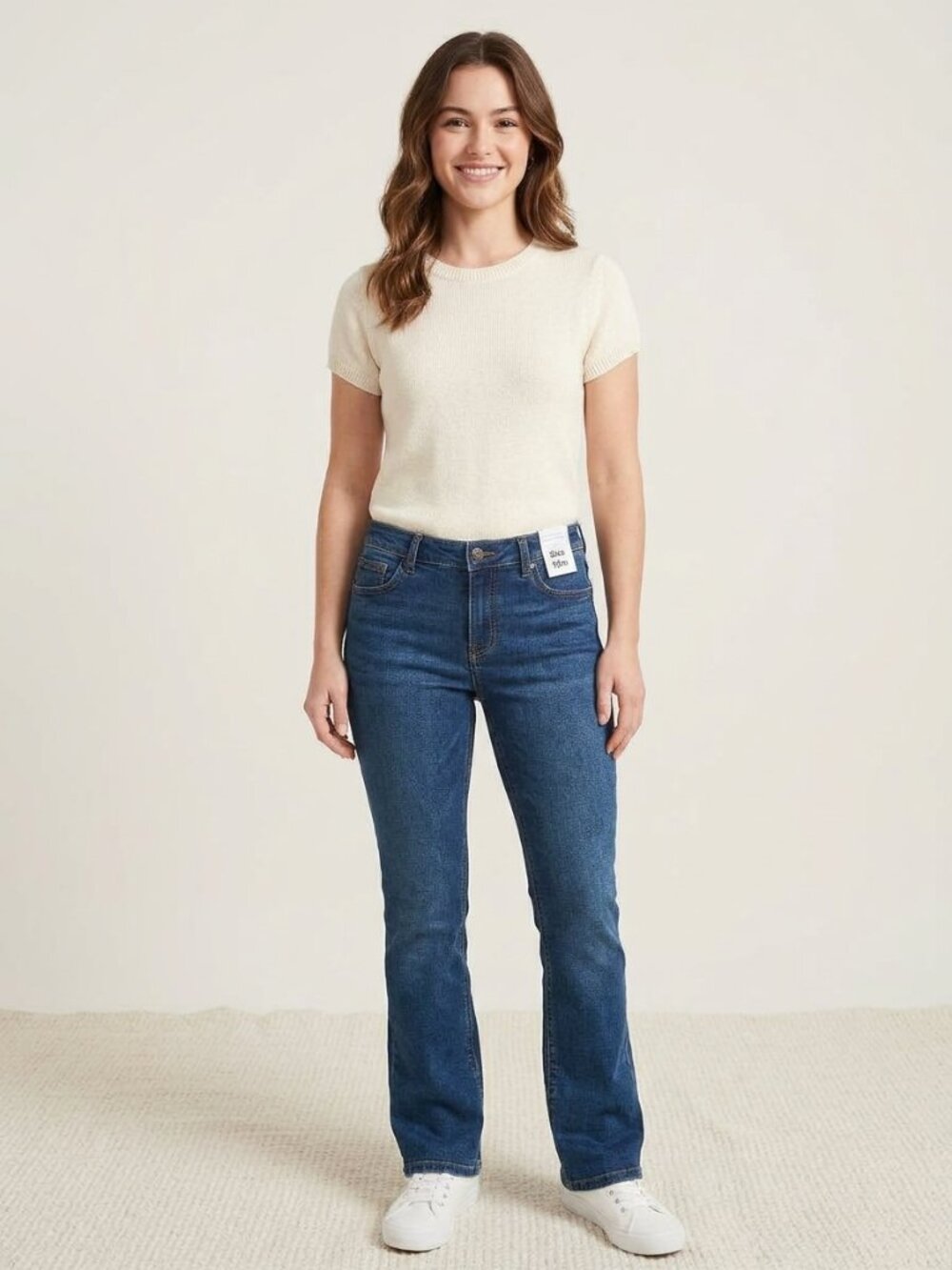Lee Riders Women's Denim Jeans Mid Rise Bootcut, Stretch, Size 18M, Dark Wash